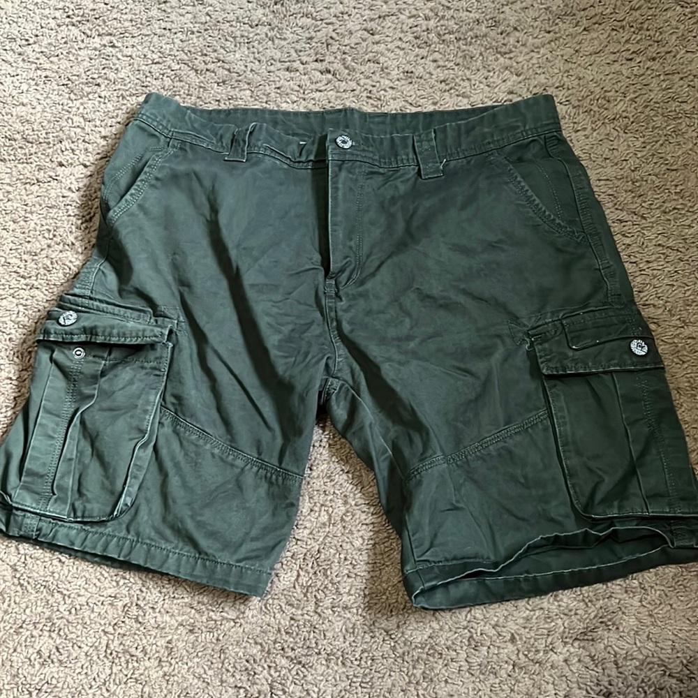 Forest Green Mens Cargo Shorts (36) Like New